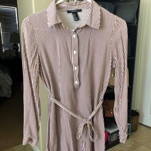 Button up long sleeve dress